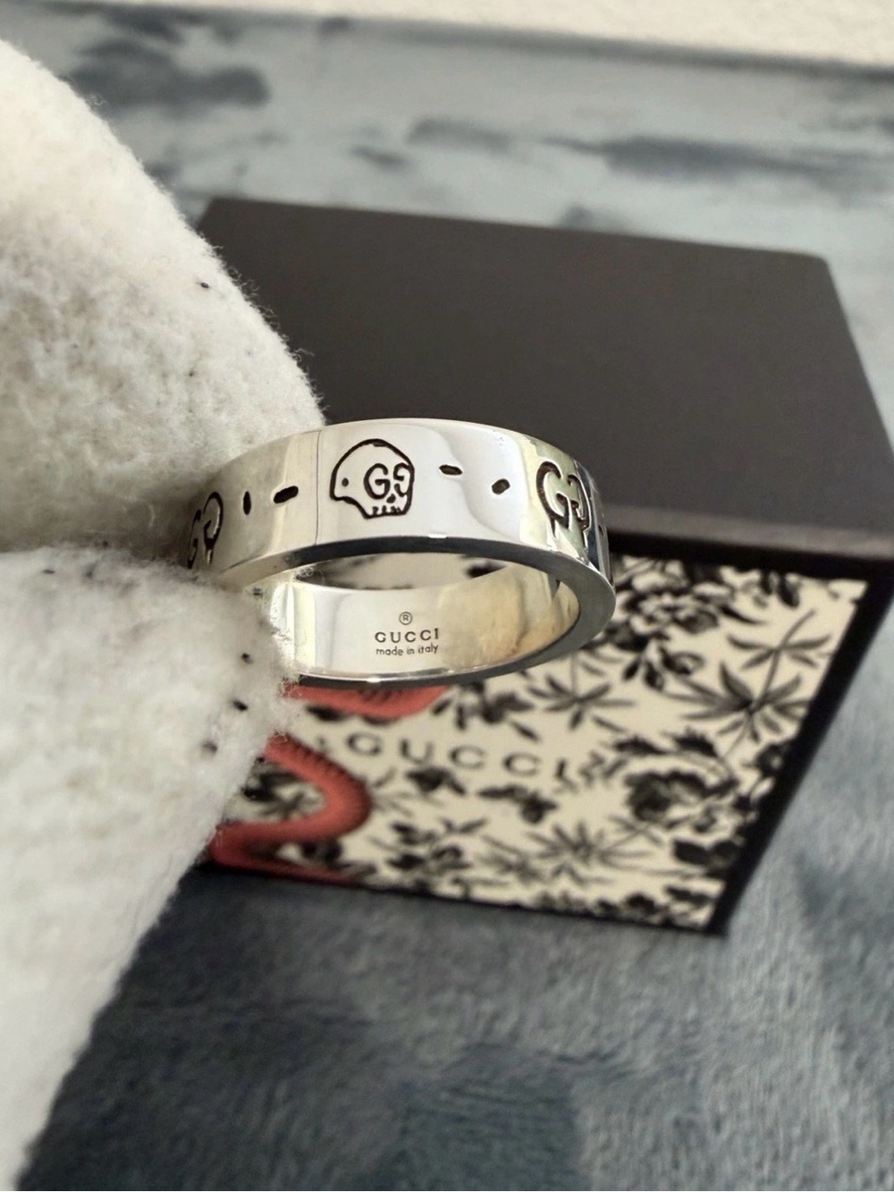 Brand New Gucci Ghost Sterling Silver 925 Ring Size 10 (US 5.25)